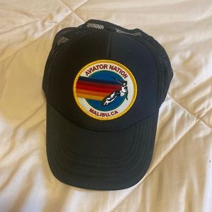 Aviator Nation black baseball hat